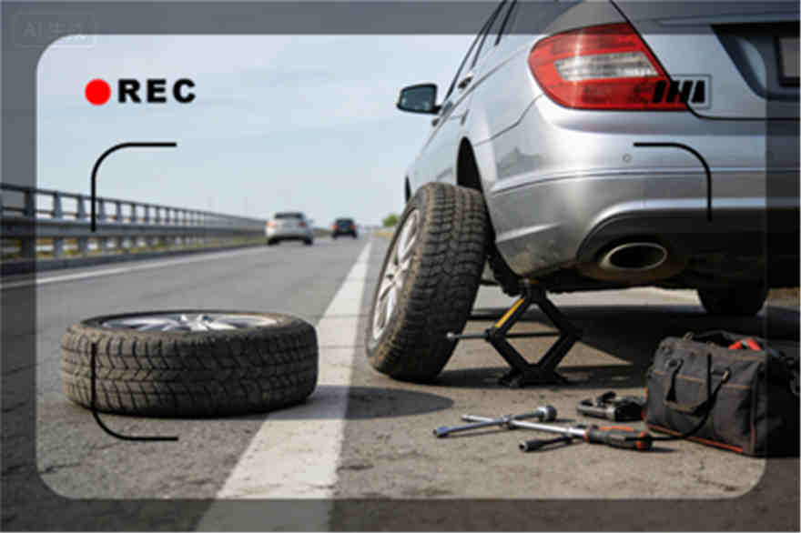 祥云高速公路爆胎-汽车换轮胎